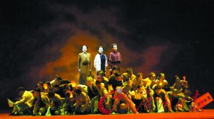 将在本届论坛上演的广州歌舞剧院音乐剧《和平使者》剧照。
